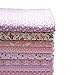 KINGSO 8PCS Cotton Fabric Bundles Quilting Sewing Patchwork Cloths DIY Craft 19.7x19.7inch Pink Series