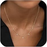 STONEFANS Dainty Gold Necklace for Women Trendy - Diamond Choker 14K Gold Chain Necklace Simple Non Tarnish Wedding Birthday Jewelry Bridesmaid Gifts