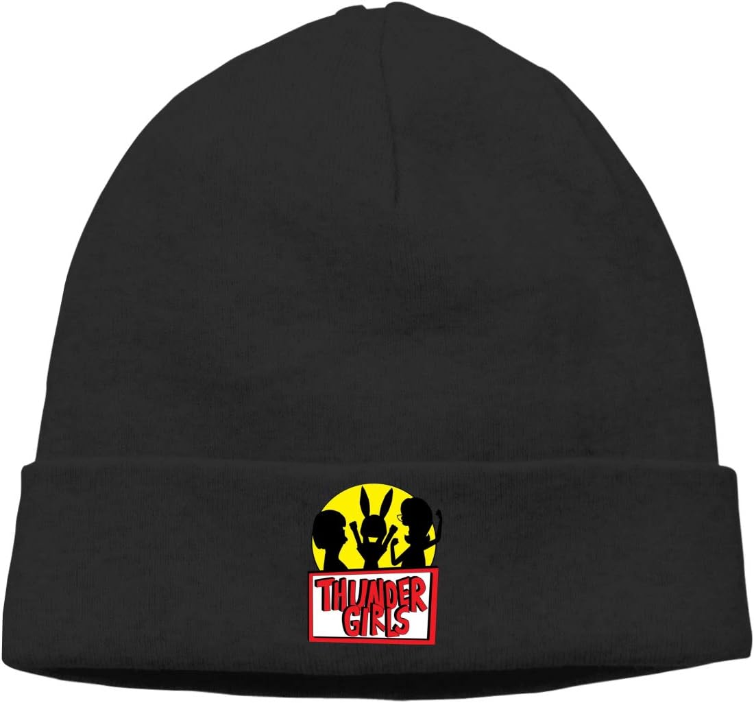 Women's Men's Knitted Hat BobsBurger Cap Pullover Hat Black