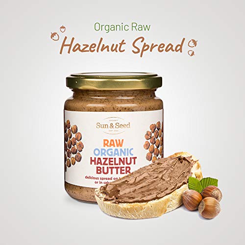 Sun and Seed - Organic Raw Hazelnut Butter - Gluten Free and Keto Friendly - Ultra Healthy And Nutritious High Protein Spread - Rich in Folate and B-complex Vitamins (Hazelnut, 2 Pack)