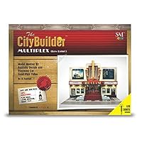 The CityBuilder MULTIPLEX Low Relief LED Cinema Cardboard Model Making Kit - O Scale Model Railroad Building