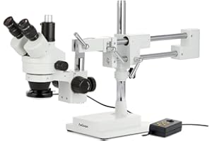 AmScope SM-4TZ-144A Professional Trinocular Stereo Zoom Microscope, WH10x Eyepieces, 3.5X-90X Magnification, 0.7X-4.5X Zoom O