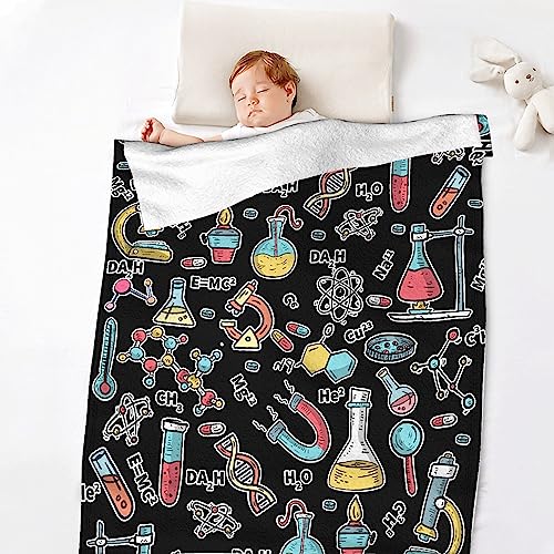 Science Lab Blanket Flannel Fuzzy Warm Plush Lightweight Soft Throw for Couch Sofa Bed Office Camping Good Gift for Boy Girl 40\'\'x 50\'\' for Kids/Child