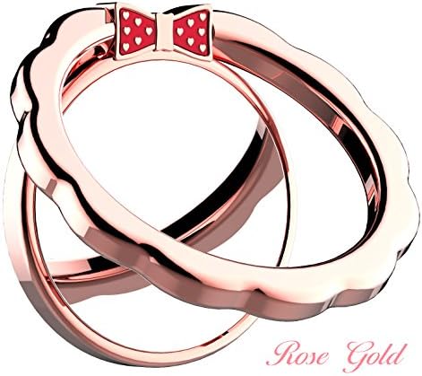 Halloween Treat Gift iStand Mini Tie Metal Pink Phone Ring Pop Sockets Mount ,Rose Gold Cellphone Ring Stand,Smartphone Accessaries Holder for iPhone LG, Ladys Girls and Boys Version
