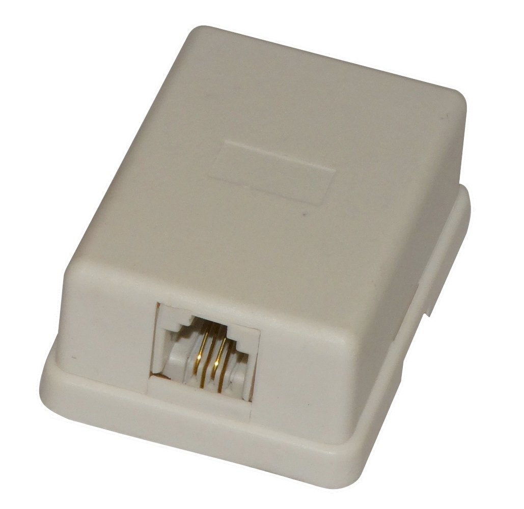 Aerzetix - Telephone socket RJ11 6P4C plastic