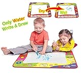 Bluecookies Doodle Mat Large Magic Water Painting Drawing Writing Board with 2 Magic Water Pen, 32'' x 24''