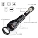 LED Tactical Flashlight,Akaho 900 Lumen XML T6 Portable Outdoor Water Resistant Torch with Adjustable Focus and 5 Light Modes,Rechargeable 18650 Lithium Ion Battery and Charger