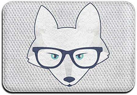 Fashions Arctic Fox With Glasses Personalized Indoor/Outdoor Doormats