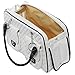 MyGift MG Collection® White Quilted Designer Inspired Faux Patent Leather Dog & Cat Pet Carrier Tote Handbag