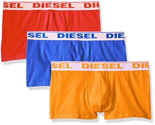 Diesel Men's 3-Pack Shawn Fresh and Bright Trunk, Royal Blue, Red, Orange, Large