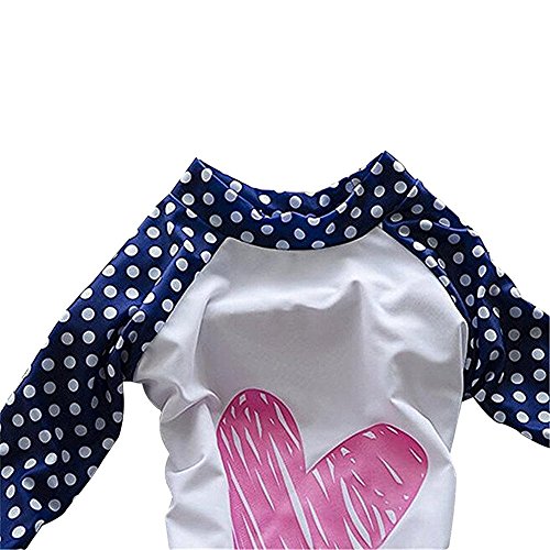 Toddler Baby Girl Swimsuit Two Pieces Kid Long Sleeve Rash Guard UPF 50+ (3-9)