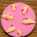 3D Silicone 6pcs Palm Cake Mold Fondant Chocolate Mould