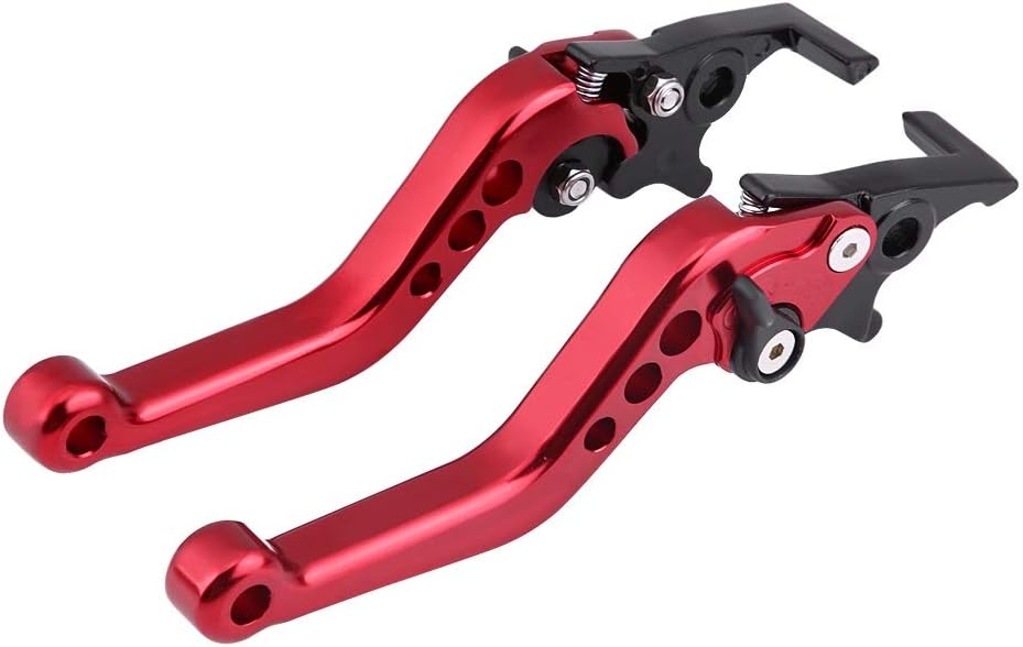 Clutch Lever -1 Pair CNC Aluminum Motorcycle Scooter Modification Double Disc Brake Lever Universal Red