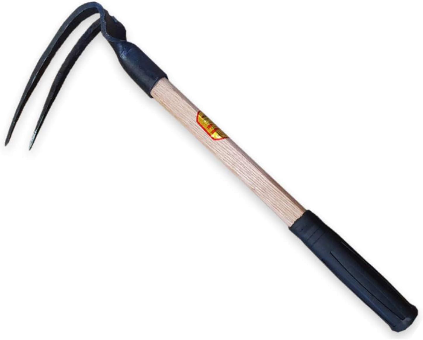 CLAIRLA Hand Mini Garden Hoes Dual Headed Weeding Tool - Carbon Steel Hoe/Tine Cultivator 3 Prongs Combo Garden Tools with Wood Handle (2 Prongs) : Garden & Outdoor