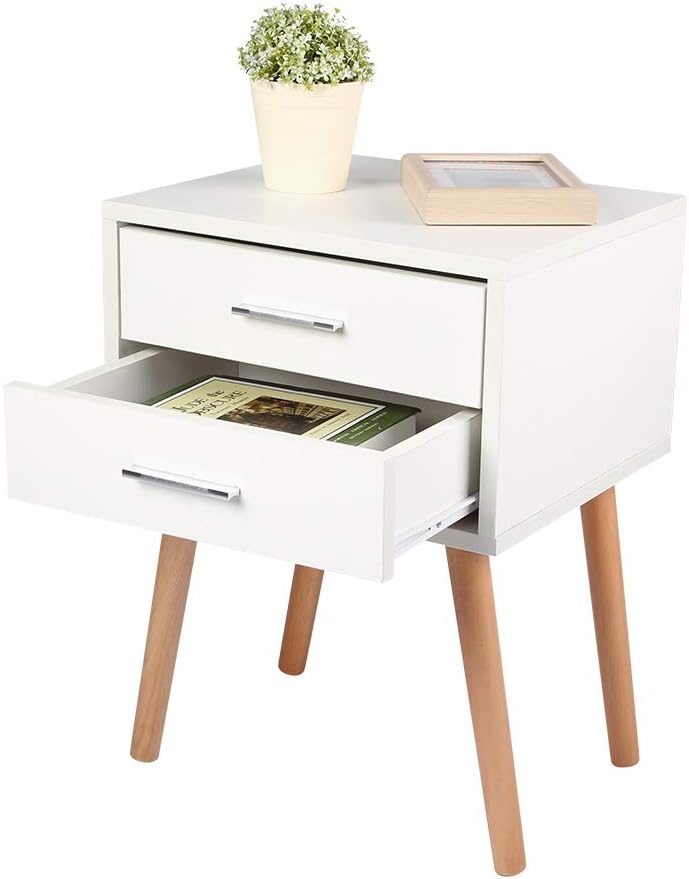 Homcom Set di 2 comodini galleggianti con 1 cassetto e ripiano 35X32X22,5 cm