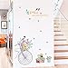 dktie Flower Wall Decals for Living Room Flowers Decorations for Wall Stickers for Bedroom Living Room Removale Art Decal，Two Pieces Combination 40*60cm/15.7*23.6inch