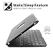 iPad 9.7 Keyboard Case, KVAGO Slim Fit Protective Hard Shell Case with 7 Colors Back-lit Wireless Bluetooth Keyboard Cover for iPad 9.7 inch (A1822 / A1823)- Black