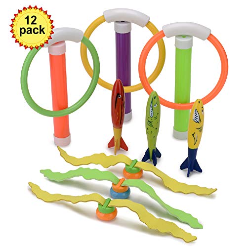 Diving Pool Toys for Kids Set of 12, Underwater, Sinking, Summer