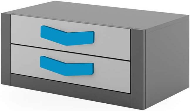 Mirjan24 Nachttisch Bumerang BR08 mit 2 Schubladen, Griffe Farbauswahl