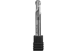 ALYICIA 3/8" Ball Nose Carbide End Mill - 2 Flute AlTiN Coated Milling Bits Sets for Milling Alloy Steels, Hardened Steel, Metal