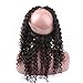 Greatremy Grade 10A 360 Lace Frontal Closure Curly Wave with Baby Hair Pre Plucked Brazilian Human Hair Natural Color 16inch