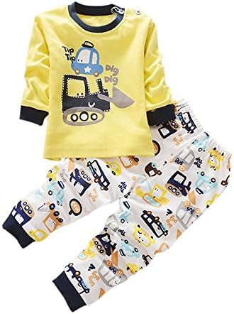 BAOBAOLAI Girls Boys Sleepwear Pajamas Set 2 Pieces Cotton Long Sleeve Home Dress PJS Set