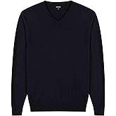 Krumba Mens V-Neck Knit Sweater: Soft Cotton Long Sleeve Pullover - Plus Size for Big Tall - Casual for Fall Winter Office