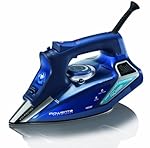 Rowenta DW9280 Steam Force 1800-Watt Professional Digital LED Display Iron with Stainless Steel Soleplate, 400-Hole, Blue