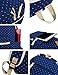Backpack for girls, Cute Polka Dot School Backpack Kids Book Bag Laptop Daypack Haversack by Leaper (Dark Blue)