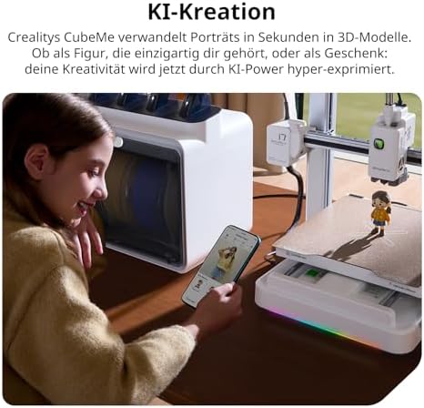 Stampante 3D Creality SPARKX i7, Modellazione 3D da foto con IA, Stampa multicolore pronta, Livellamento automatico, Stampante 3D FDM desktop per principianti (i7 Autofill Combo)