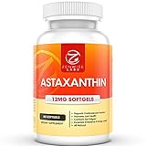 Astaxanthin - 12mg Extra Strength Supplement - Boost Energy, Improve Heart Health & Reduce Eye Fatigue - All Natural Ingredients - Best Anti-Inflammatory for Pain Relief & Joint Recovery - 60 Softgels