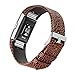 bayite Leather Replacement Bands for Fitbit Charge 2, Stone Pattern Brown