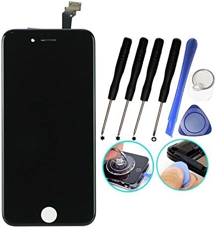 MobileAge For iPhone 6 4.7 Inch Touch Screen Replacement Black New LCD Digitizer Display Assembly Repair Replacement + Tool Kits