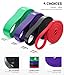 LEEKEY Resistance Bands Pull Up Assist Bands Exercise Powerlifting Bands for Body Stretching, Resistance Training (4 Pack)