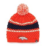 NFL Denver Broncos Women's '47 Leslie Knit Beanie with Pom, One Size, Orange