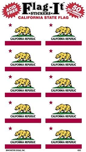 California flag stickers for home or school