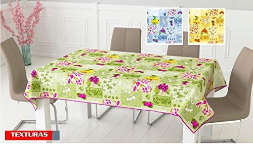 Textures Home Secret Table Tablecloth – Provence 120137 (Various Sizes Available) 145_x_200_cms green