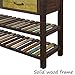P PURLOVE Console Table Sofa Table Console Tables for Entryway Hallway Bathroom Living Room with Drawers and 2 Tiers Shelves (Colorful)