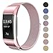 SWEES Metal Bands Compatible Fitbit Charge 2, Stainless Steel Metal Magnetic with Diamond Dressy Design Replacement Wristband Small (5.5