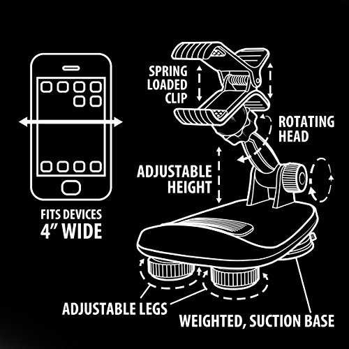 image for USA Gear Universal Dashboard Mount Holder w/ Suction Cup Hold, Non-Sli