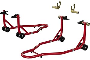 GARVEE Motorcycle Stand Lift 900LBS Capacity Front Rear Wheels Lift with U+L Adjustable Swingarm Spool for Maintenance and Repairs