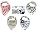 Opalik Baby Bandana Drool Bibs & Burp Cloths | Modern Unisex 6-piece Premium Newborn & Baby Shower Gift Set Boys/Girls | 100% Certified Organic Cotton Front | Drooling Teething Dribble | Biberonia Set