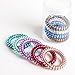 18 Pcs Spiral Hair Ties, Plastic Hair Ties Spiral No Crease and Colorful Phone Cord Hair Tie, Traceless Spiral Hair Ties for Women and Girls