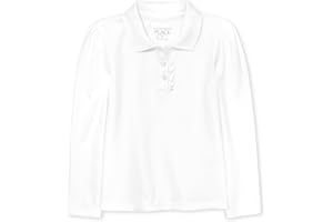 The Children's Place Girls' Long Sleeve Ruffle Pique Polo