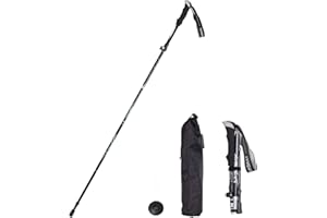 Single Trekking Pole - 1pc 7075 Aluminium Anti-Shock Hiking Stick, Ultralight, Adjustable & Collapsible