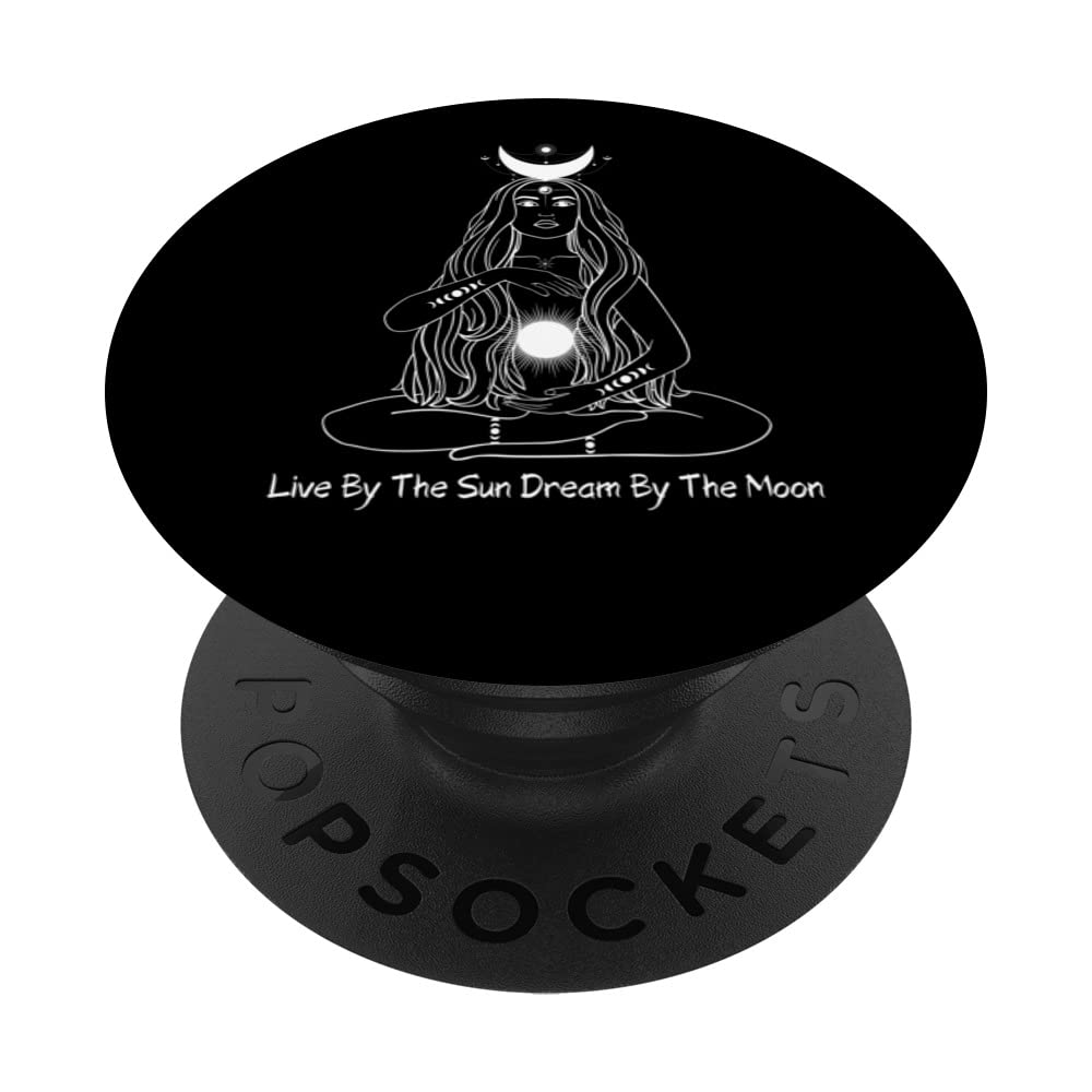 Spiritual Moon Girl Live By The Sun Dream By The Moon PopSockets Swappable PopGrip
