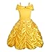 Dressy Daisy Toddler Girls' Princess Yellow Gold Ball Gown Birthday Party Fancy Dress Up Halloween Costume Size 2T to 3T