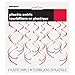 Ruby Red Plastic Hanging Swirl Decorations - 26'', Pack of 8 - Perfect for Parties & Home Decor