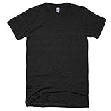 American Apparel Unisex Tri-blend Short Sleeve Track T-Shirt (L) (Tri-Black)