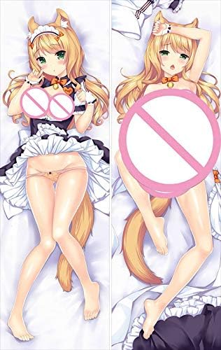 Decorative NEKOPARA Pillow Cover Anime Characters Chocolat & Vanilla Hugs Body Pillowcase (Z2, 2 Way Tricot)